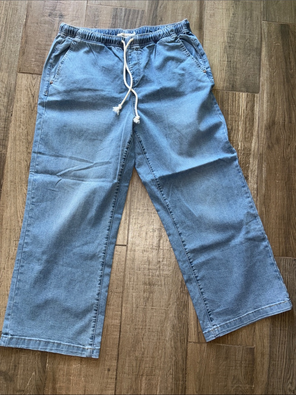 Rebecca Minkoff Light Blue Relaxed Elastic-Waist Jeans